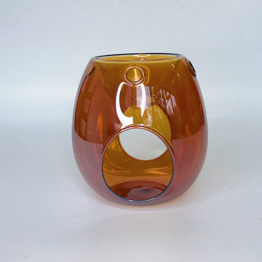 AMBER GLASS WAX BURNER